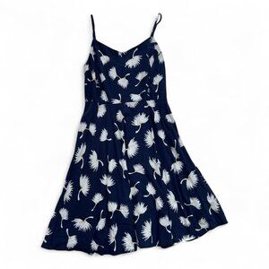 Old Navy Navy Floral Print Fit & Flare Dress – Size S